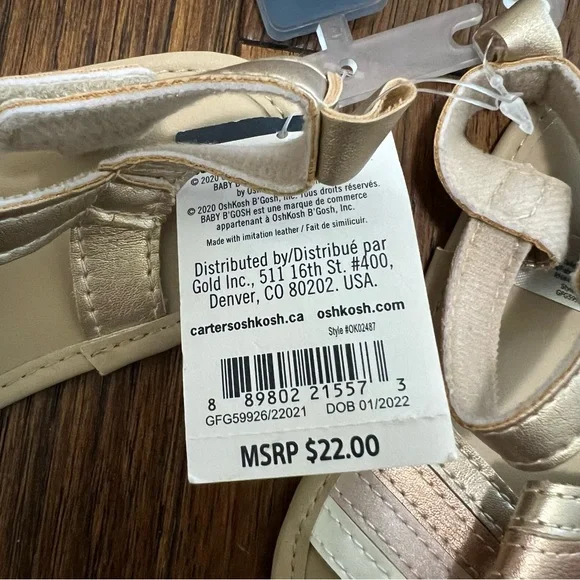 Baby B’Gosh Summer Sandals - Picture 2 of 3